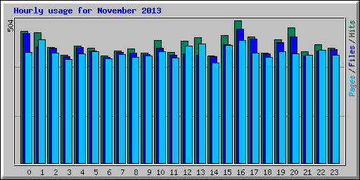 Hourly usage for November 2013